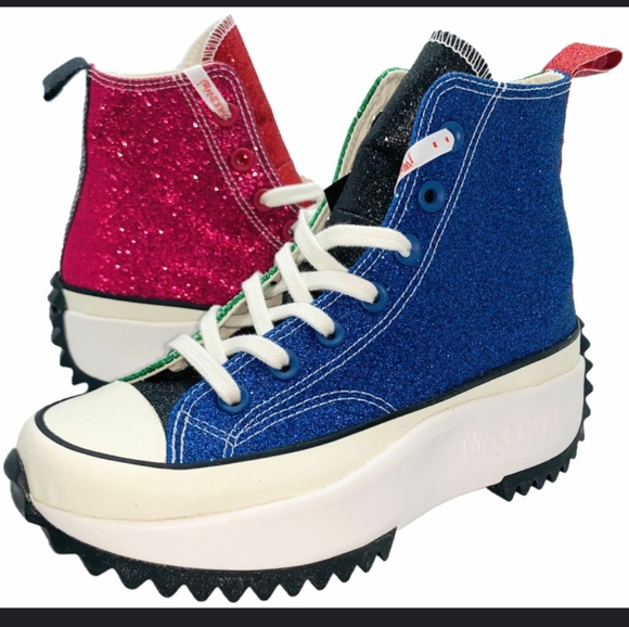 🆕CONVERSE x J.W. ANDERSON Run Star Hi Glitter Sneakers Size 12 /Womens 13.5 - Picture 1 of 11
